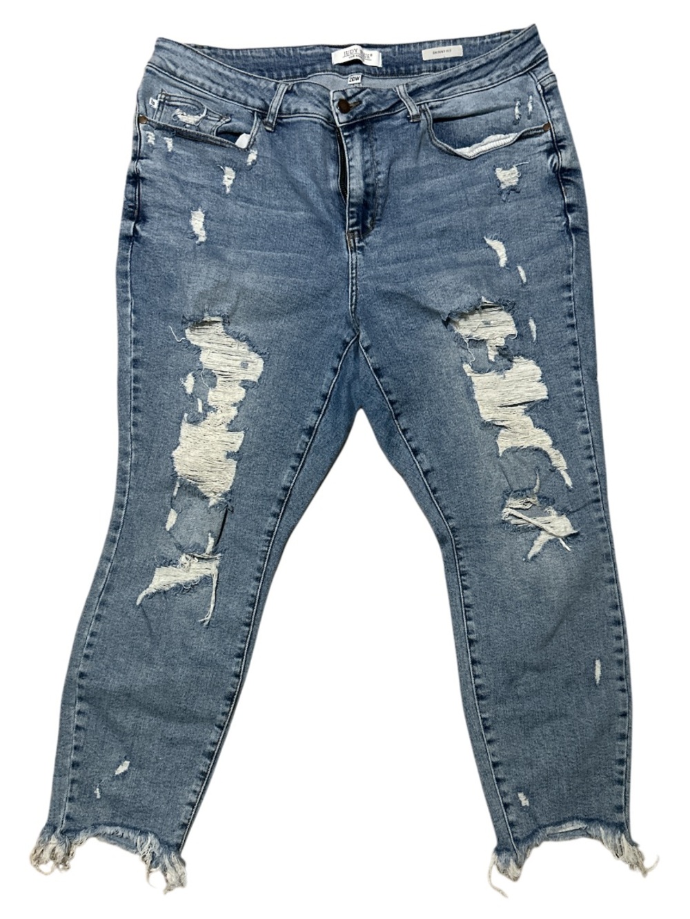Judy Blue Distressed Light Blue skinny fit Jeans Size 20